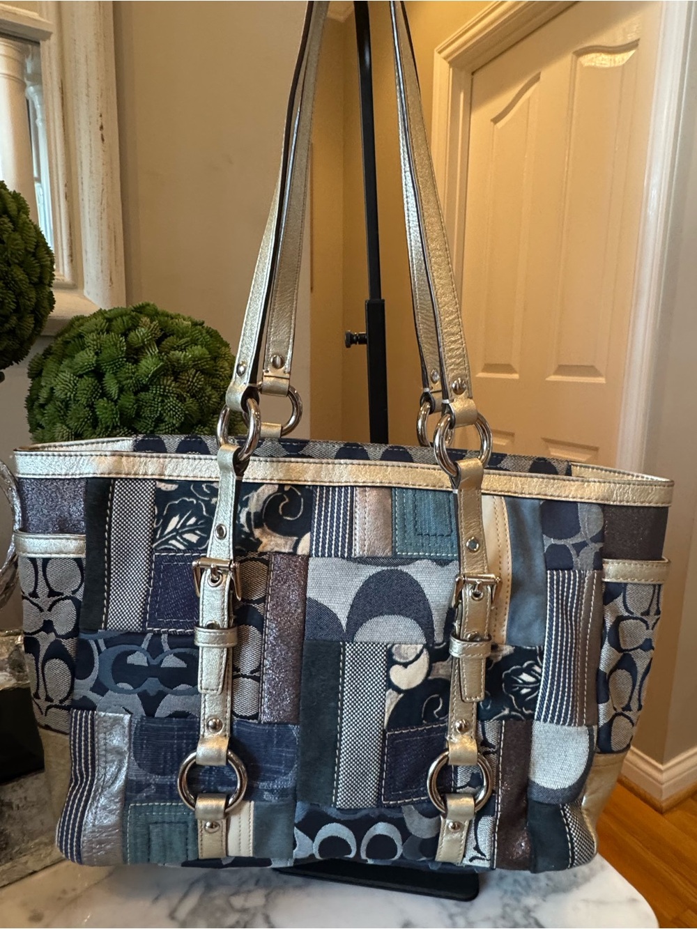 Coach Poppy Denim Patchwork Gallery Tote - 2009 - EUC - Picture 2 of 12
